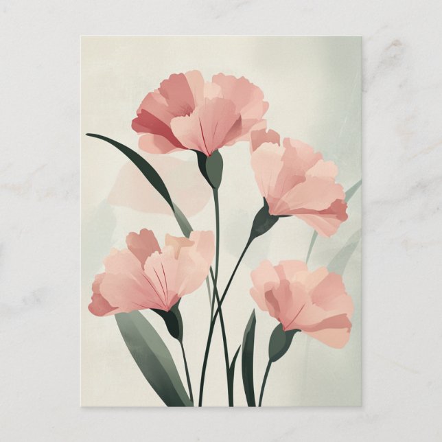 Pastel Flora i Stillness #103 Vykort (Framsida)