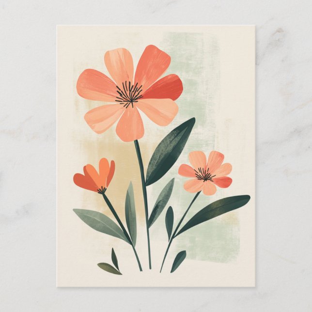 Pastel Flora i Stillness #105 Vykort (Framsida)