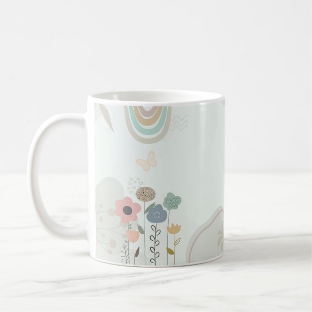 Pastel Floral Growth Mug Kaffemugg (Vänster)