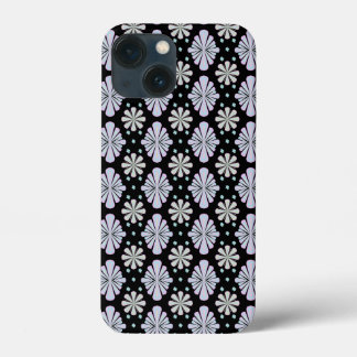 Pastel floral shapes on a black background