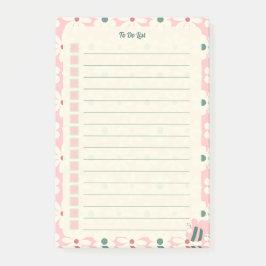 Pastel Floral To Do List Planner Design Post-it Block