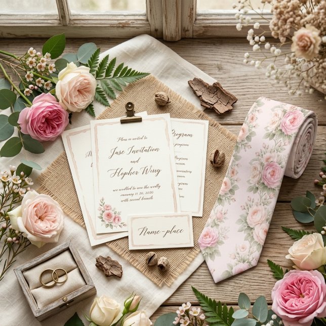 Pastel Florals Ivory Watercolor Pattern Slips (Skapare uppladdad)