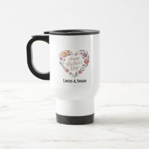 Pastel Flower Blommigt Lycklig Mor Day Gift Coffee Resemugg