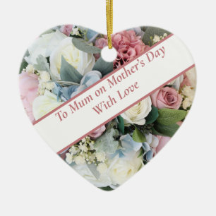 Pastel Flower Bouquet Julgransprydnad Keramik