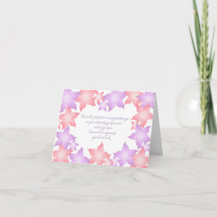 Pastel Flowers Administrativa Professioneller Kort