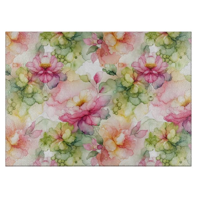 Pastel Flowers Alcohol Bläck Illustration (Framsidan)