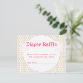 Pastel Flowers Baby Shower Raffle Biljett Tilläggskort