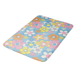 Pastel Flowers Bathroom Mat - Blanda och matcha de Badrumsmatta
