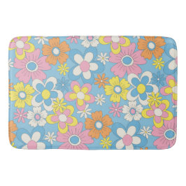 Pastel Flowers Bathroom Mat - Blanda och matcha de Badrumsmatta