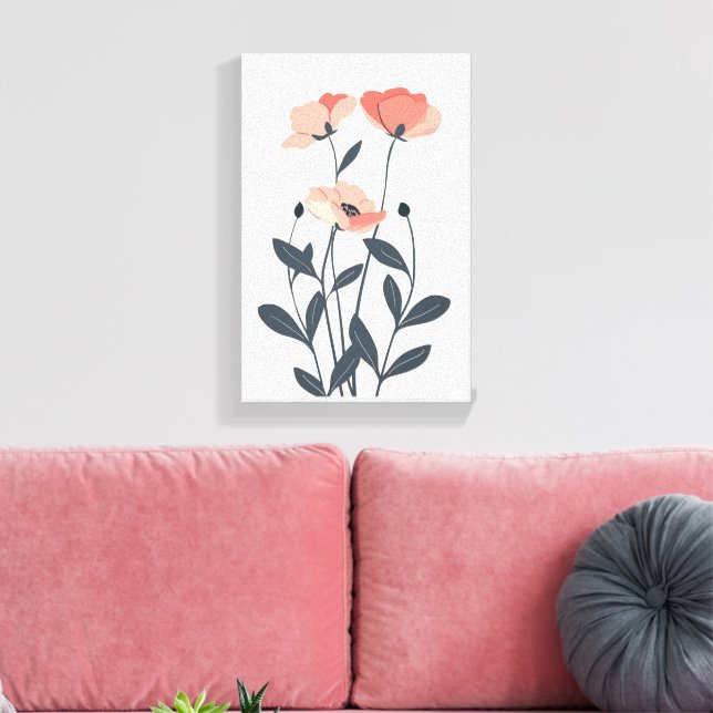 Pastel Flowers Canvastryck (Insitu (Vardagsrum))