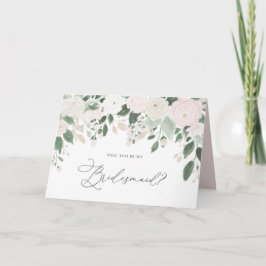 Pastel Flowers Glitter kommer att bli min bridesma Kort
