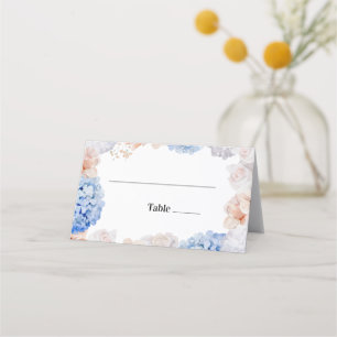 Pastel Flowers Hydrangea Placeringskort