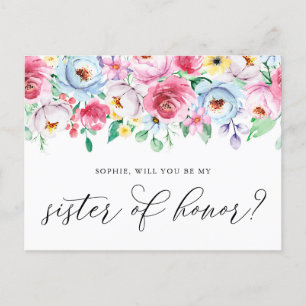 Pastel Flowers kommer att bli mitt hedersbälte Vykort