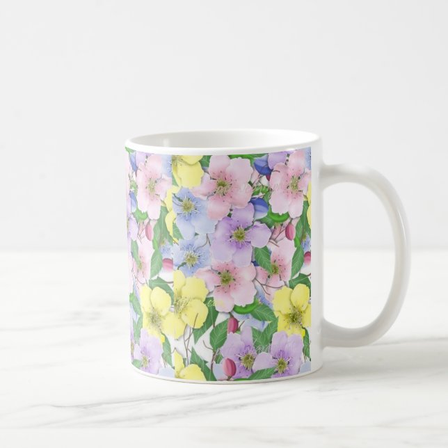 Pastel Flowers - Mugg (Höger)