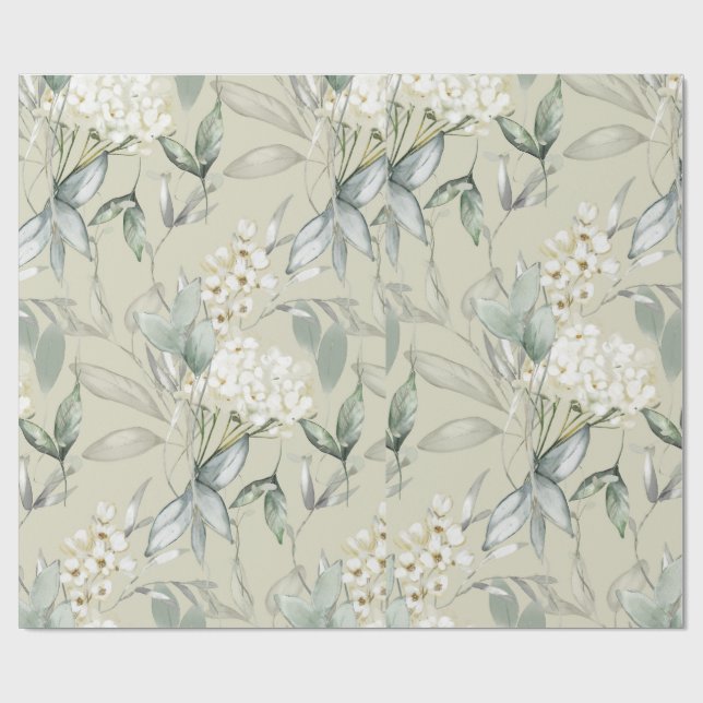 Pastel Flowers Seamless Presentpapper (Platt)