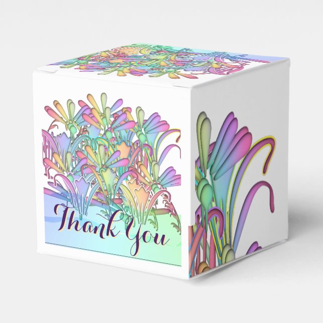 Pastel Flowers Tack Wedding Reception Presentaskar (Framsidan Sidan)