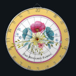 Pastel Flowers Watercolor Family Personalize Darttavla<br><div class="desc">Red Blue Gula blommor Watercolor Family Personalize Dart Board ger dig ett vackert tillägg till din speldekoration. Anpassa det med ditt namn eller din familj namn.</div>