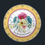 Pastel Flowers Watercolor Family Personalize Darttavla<br><div class="desc">Red Blue Gula blommor Watercolor Family Personalize Dart Board ger dig ett vackert tillägg till din speldekoration. Anpassa det med ditt namn eller din familj namn.</div>