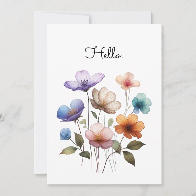 Pastel Flowers Watercolor Illustration Anpassa (Framsida)