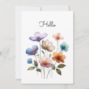Pastel Flowers Watercolor Illustration Anpassa