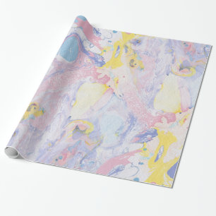 Pastel Fluid Färg Marble Swirls Presentpapper