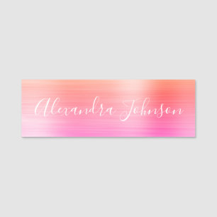 Pastel Foil Modern Professionell Namnbricka