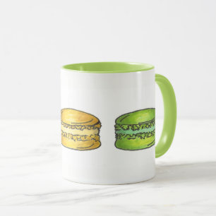 Pastel Fransk Bakery Macaron Cookie Pastry Baking Mugg