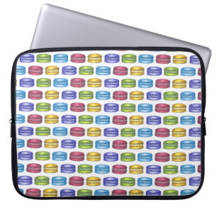 Pastel Fransk Macaron Cookies Bakery Pastry Chef Laptop Fodral