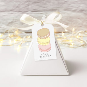 Pastel Fransk Macarons Presentetikett