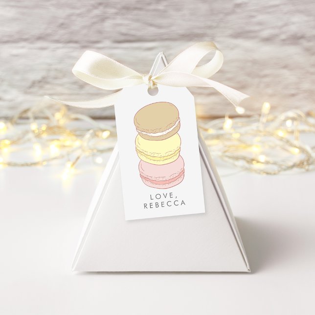 Pastel Fransk Macarons Presentetikett (Skapare uppladdad)