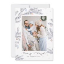 Pastel Frosted Gräs Nål Merry & Bright Photo