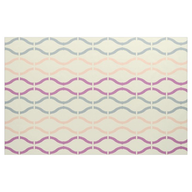 Pastel Funky Retro Geometric Mönster 3 Tyg (Fat Quarter)