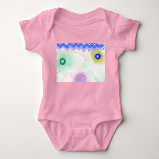 Pastel Galaxies Impressionist Art Baby Bodysuit T Shirt (Framsida)
