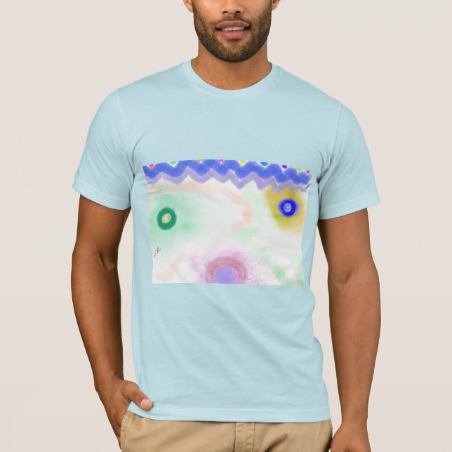 Pastel Galaxies Impressionist Art Men's T-Shirt (Framsida)