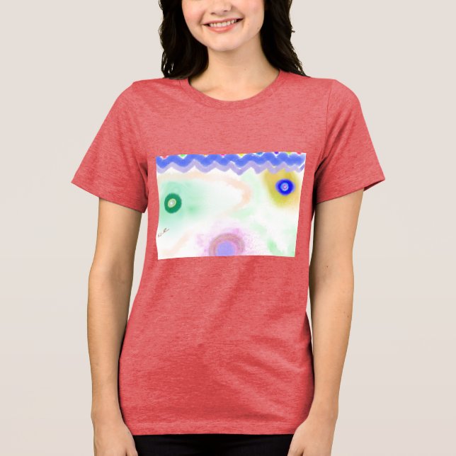 Pastel Galaxies Impressionist Art Women's T-Shirt (Framsida)