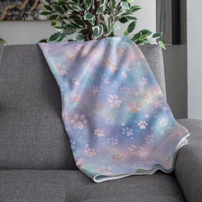 Pastel Galaxy Tass avtryck - Cute Cosmic Djurälska Fleecefilt (Skapare uppladdad)