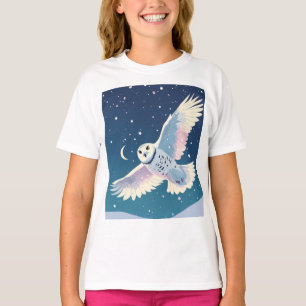 Pastel Galaxy Uggla’ Girls'Basic T-Shirt