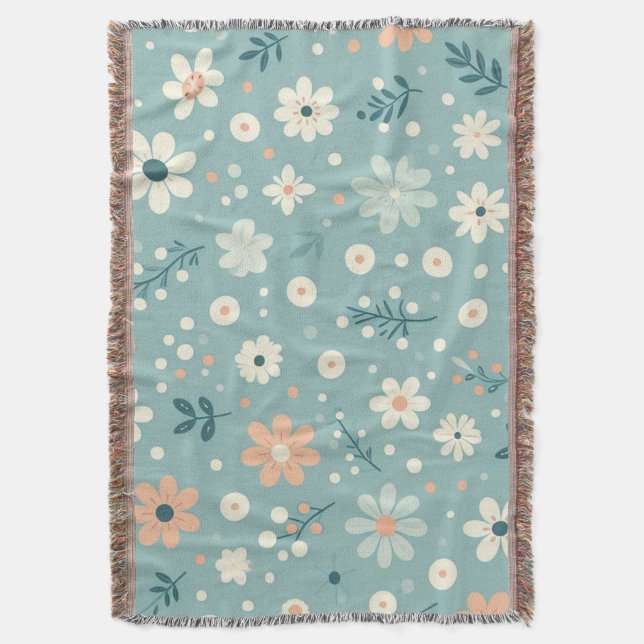 Pastel Garden Delight Filt (Framsidan Vertikal)