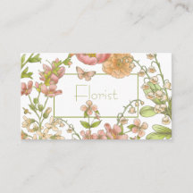 Pastel Garden Flowers Affärskort