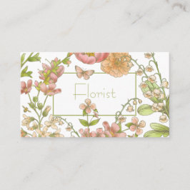 Pastel Garden Flowers Affärskort Visitkort