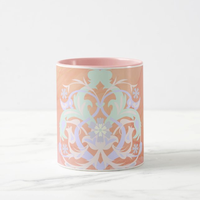Pastel Garden Harmony – Nature Artwork Mugg (Center)