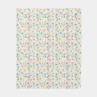 pastel garden watercolor florals fleecefilt