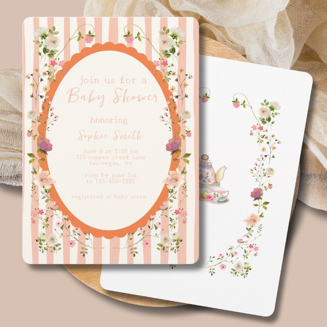 Pastel Garden Whimsical Wand Baby Shower Inbjudningar (Skapare uppladdad)