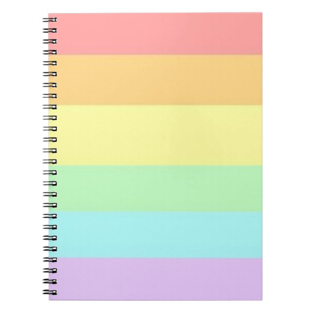 Pastel Gay LGBT-Pride, månadsFlagga    Anteckningsbok (Framsidan)