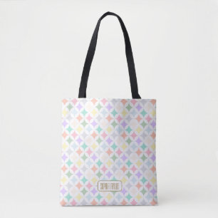Pastel Geometric Circles och Diamond Mönster Tygkasse
