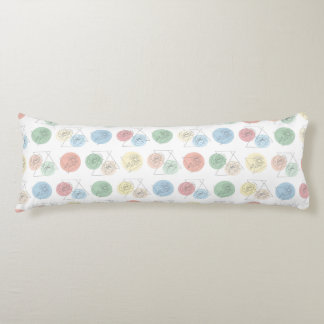 Pastel Geometric Floral Line Art Body Pillow Kroppskudde