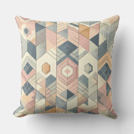 Pastel Geometric Harmony Pattern Kudde