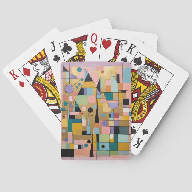 Pastel Geometric Metropolis Casinokort (Baksidan)