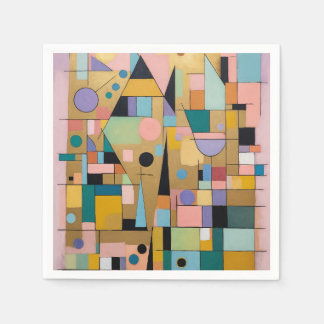 Pastel Geometric Metropolis Pappersservett