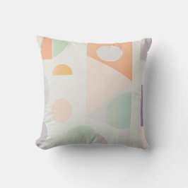 Pastel Geometric Shapes Pillow Kudde